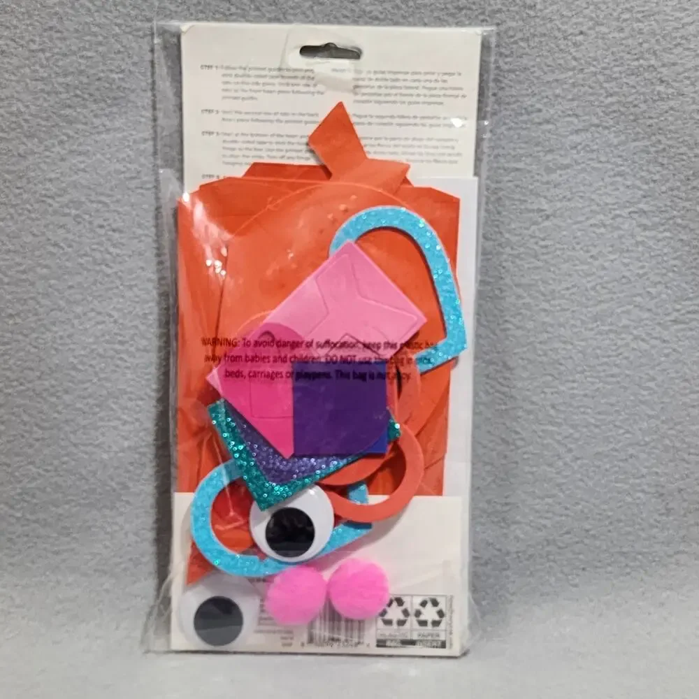 Valentine Mailbox Kits x3 Purple Shark, Pink Dog, Red Heart - New Sealed Packs